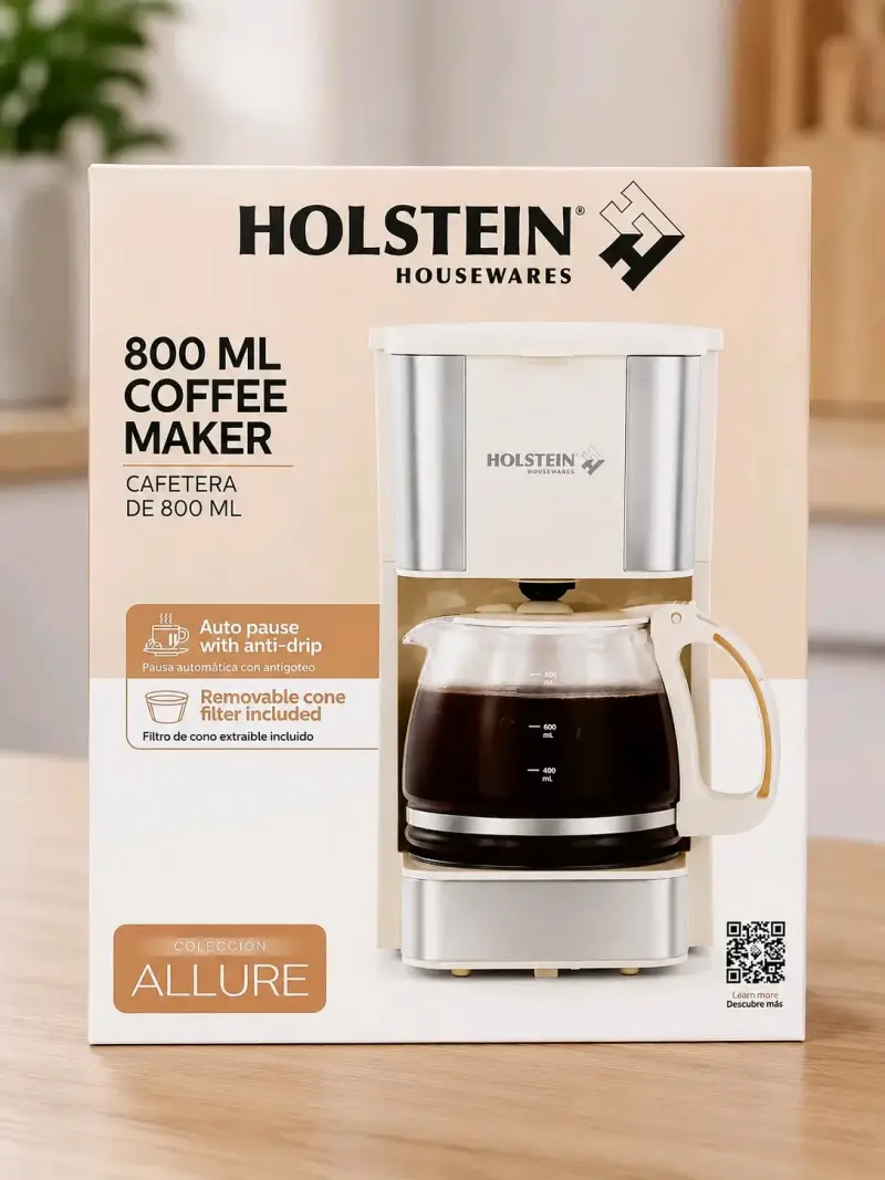 Cafetera Holstein Housewares 800 ml con filtro