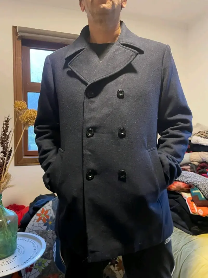 Abrigo azul marino para hombre