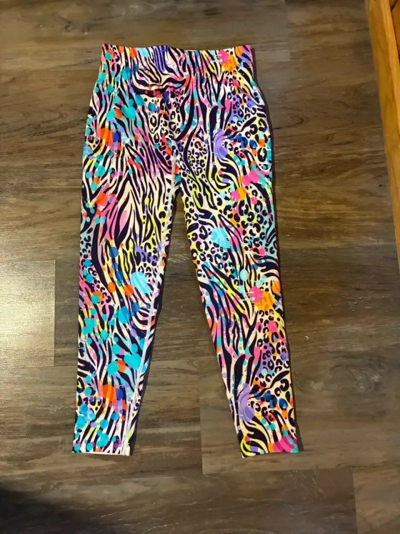Leggings estampados multicolor para mujer talla S - 1