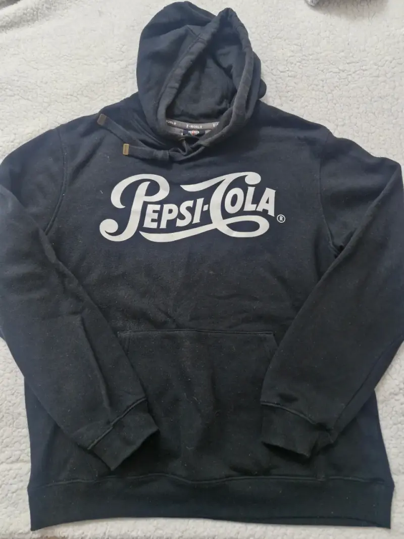 Polerón con capucha Pepsi-Cola negro - 1