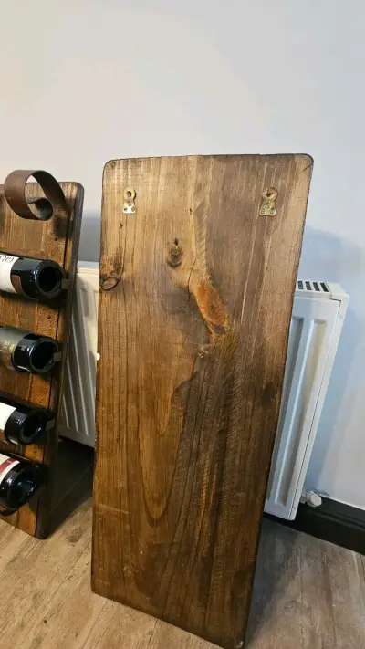 Botellero de madera rústico para vinos - miniatura 4