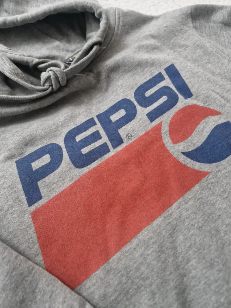 Polerón gris con capucha Pepsi vintage - 2