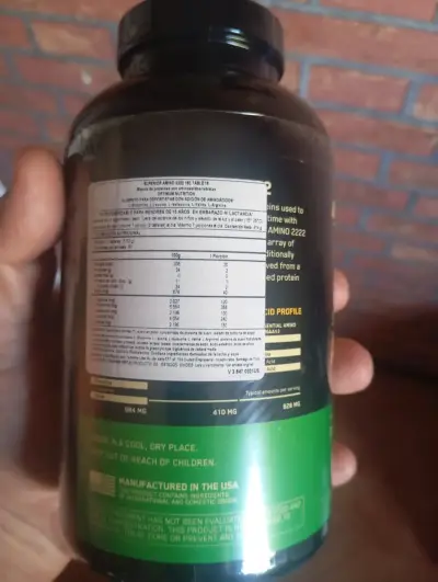 Suplemento de aminoácidos Optimum Nutrition 180 tabletas - miniatura 1