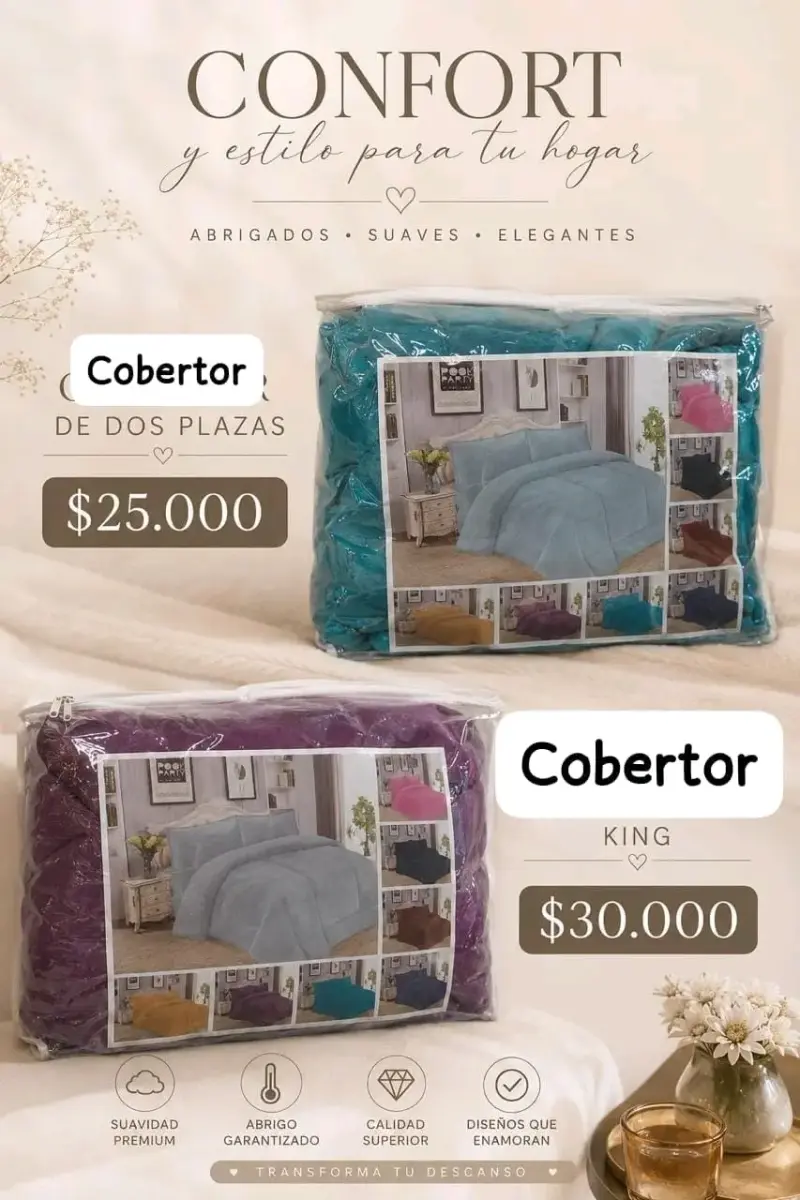 Cobertor King suave y elegante
