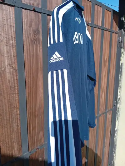 Chaqueta deportiva Adidas azul con logo ASC - miniatura 3