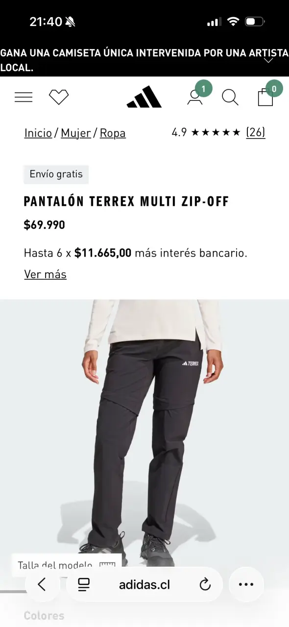 Pantalones desmontables Terrex lila para oudor - 4