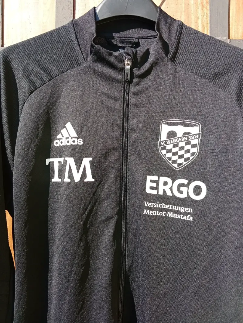 Chaqueta deportiva Adidas negra con logos - 5