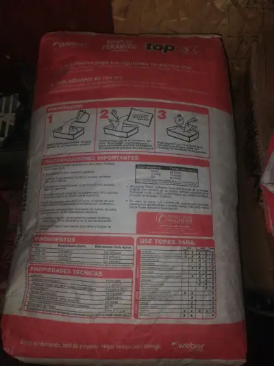 Adhesivo cerámico Topex 25 kg máxima adherencia - miniatura 3