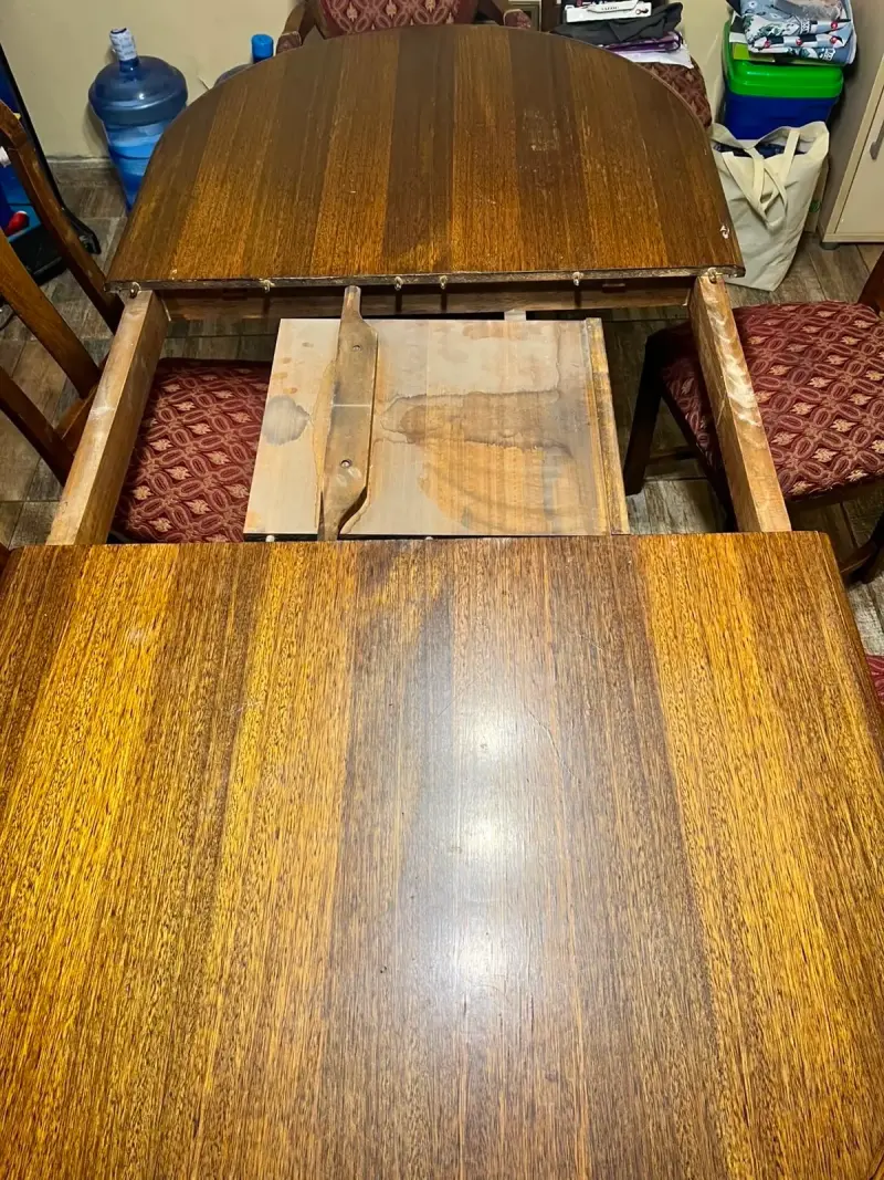 Juego de comedor de madera con 8 sillas - 3