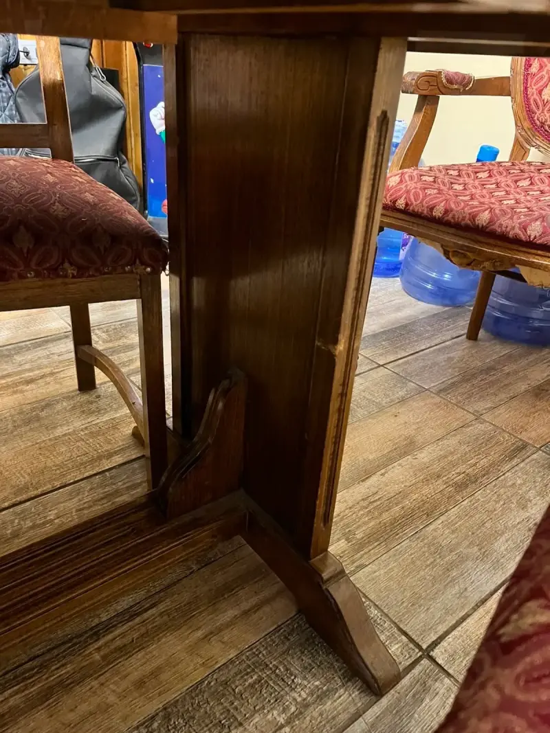 Juego de comedor de madera con 8 sillas - 5