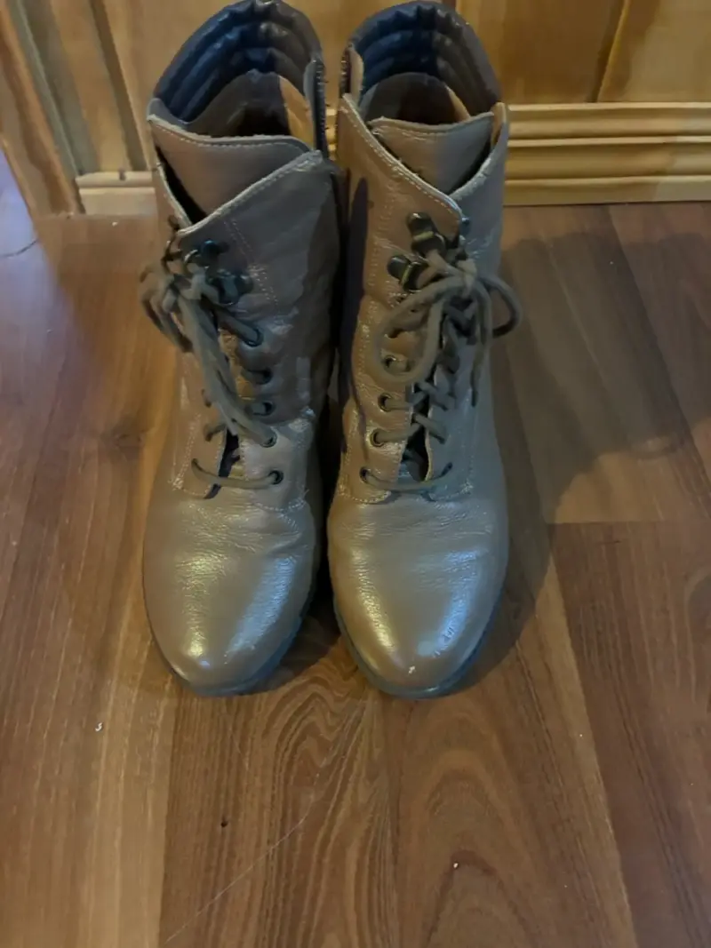 Botines de cuero marrón con cordones num39 - 1