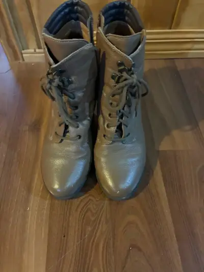 Botines de cuero marrón con cordones num39 - miniatura 1