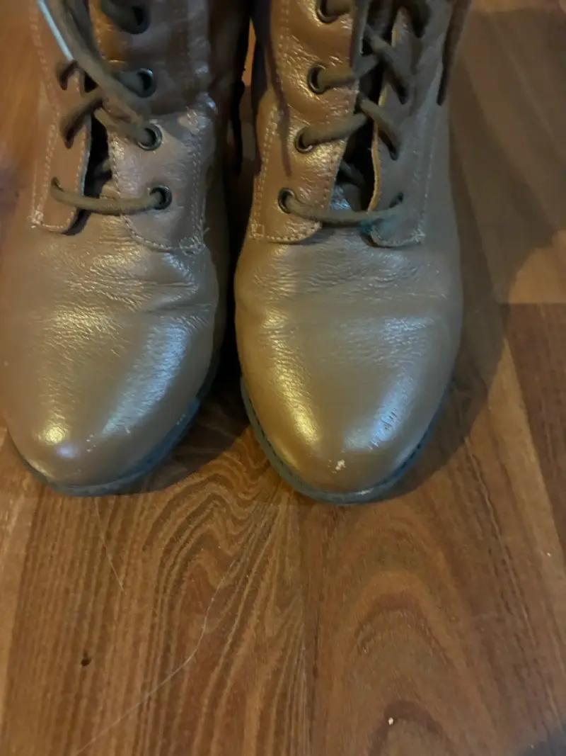 Botines de cuero marrón con cordones num39 - 2
