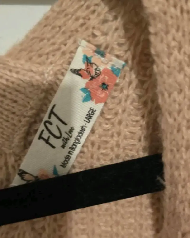 Suéter de punto tricolor para mujer - 2