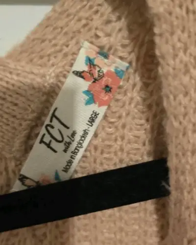 Suéter de punto tricolor para mujer - miniatura 2