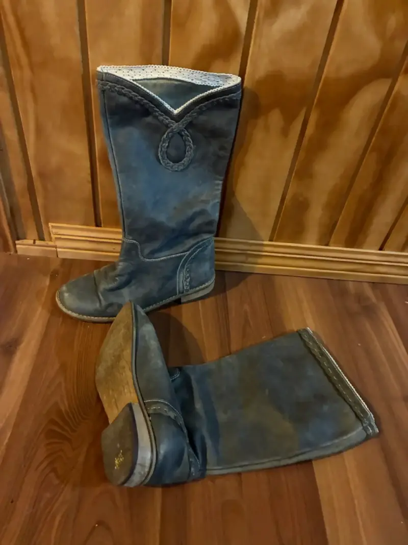 Botas de cuero gris estilo casual número 38 - 2