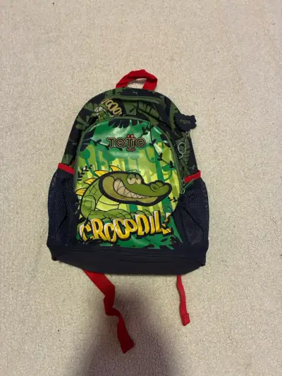 Mochila infantil Totto cocodrilo verde - miniatura 1