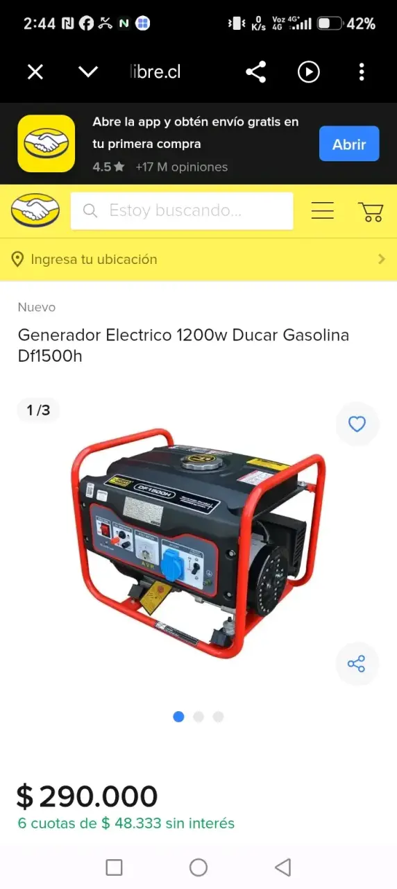 Generador eléctrico Ducar portátil 6.5 HP - 4
