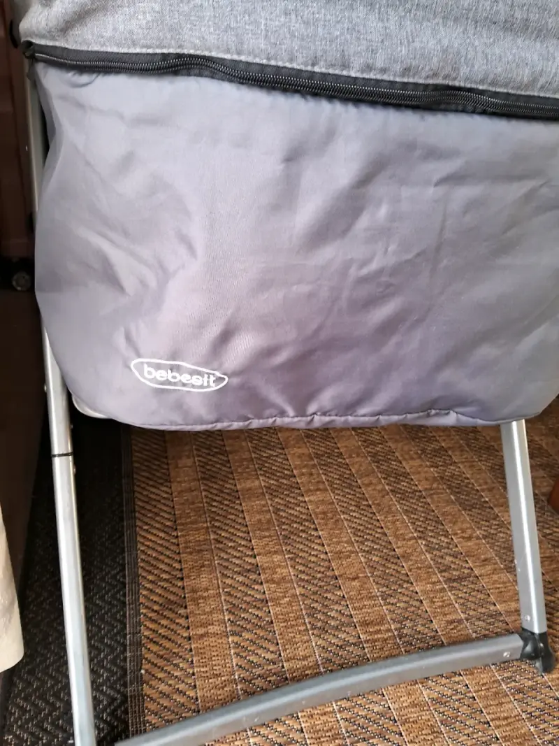 Cuna moisés plegable gris para bebé - 2