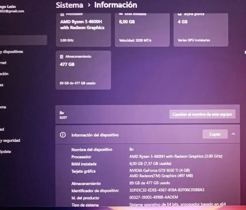 Laptop Lenovo Ideapad con AMD Ryzen - 2