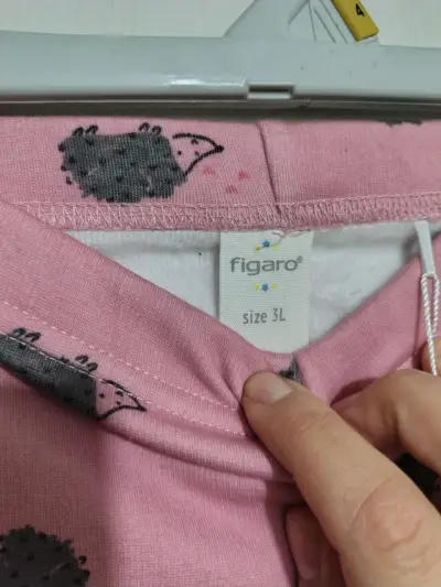 Leggings rosados para niña con estampado de erizos - miniatura 2