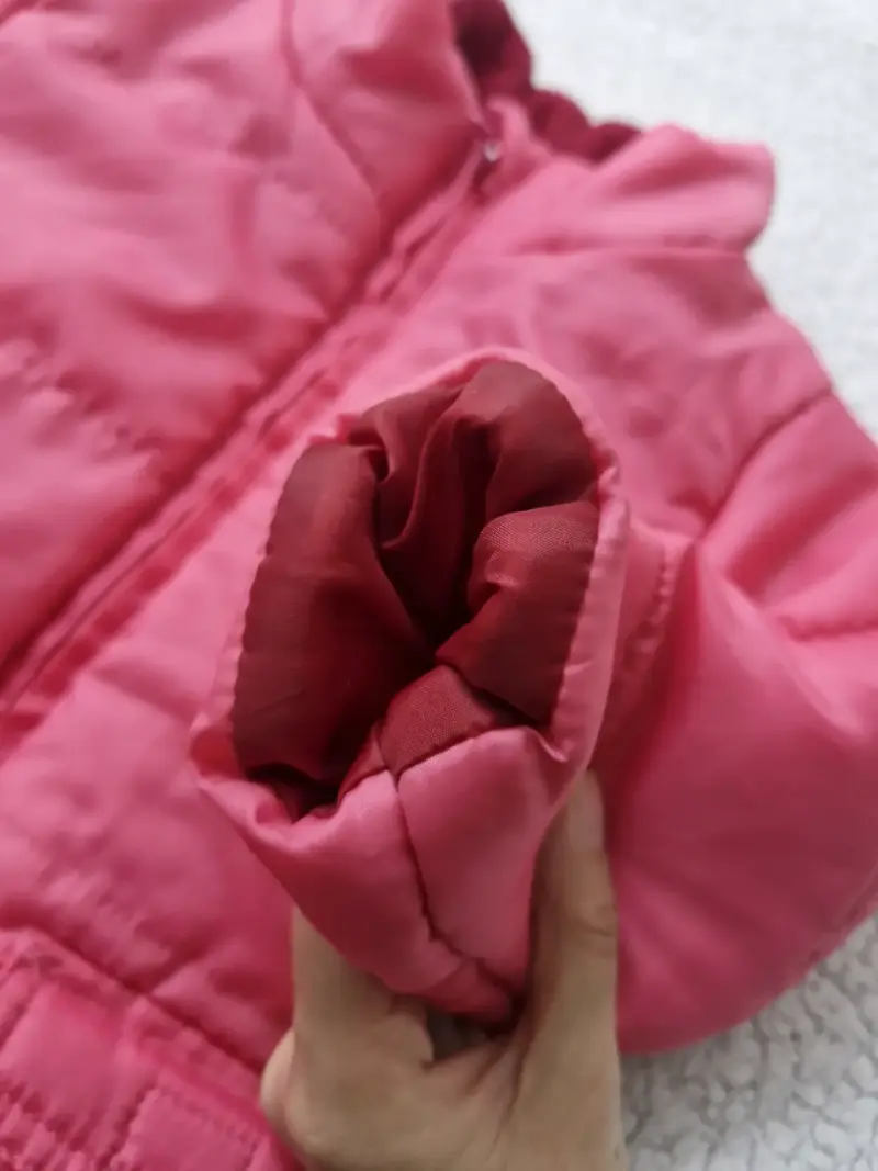 Chaqueta infantil acolchada rosada - 5