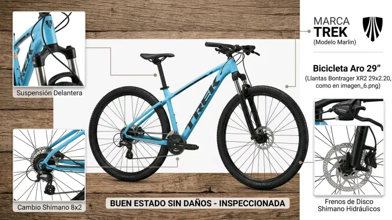 Bicicleta Trek montaña celeste en buen estado - 7