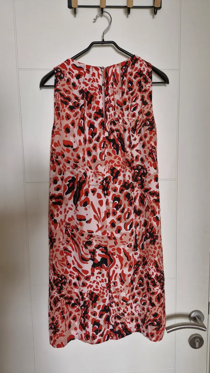 Vestido estampado animal print rojo y negro - 2