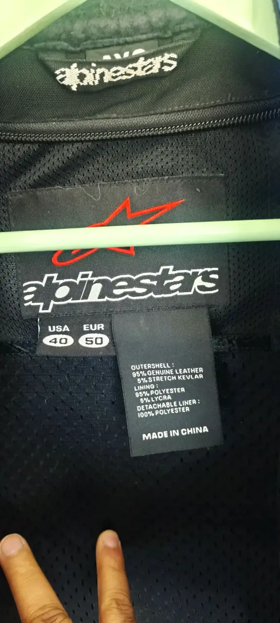Chaqueta de moto Alpinestars azul y negra - 3