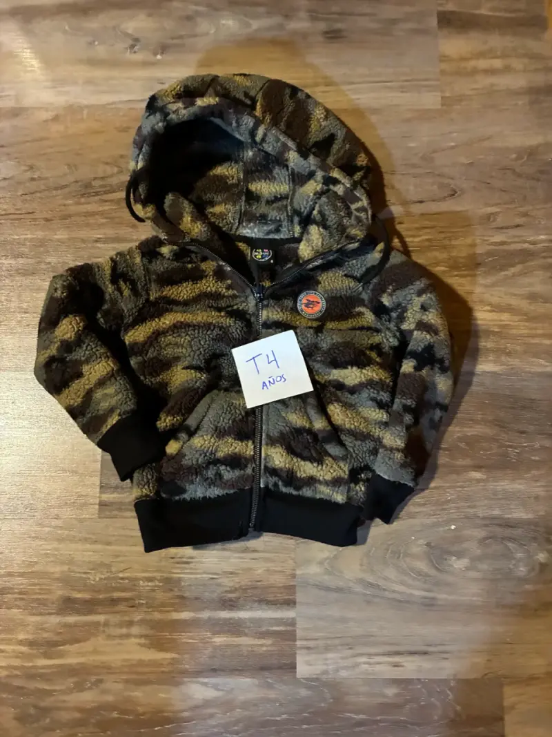 Chaqueta polar camuflada para niño talla 4 - 1