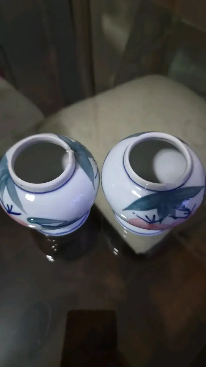 Juego de frascos de porcelana decorativa - 2