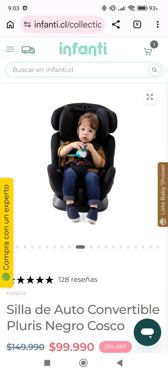 Silla de auto convertible Cosco Pluris negra - 5