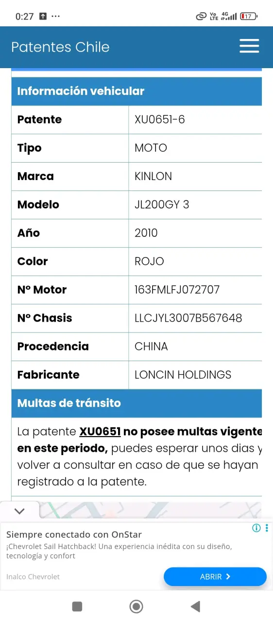 Motocicleta kinlon Roja 200 $500.000 CONVERSABLE - 6
