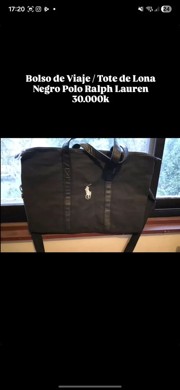 Bolso de viaje Polo Ralph Lauren negro - 1