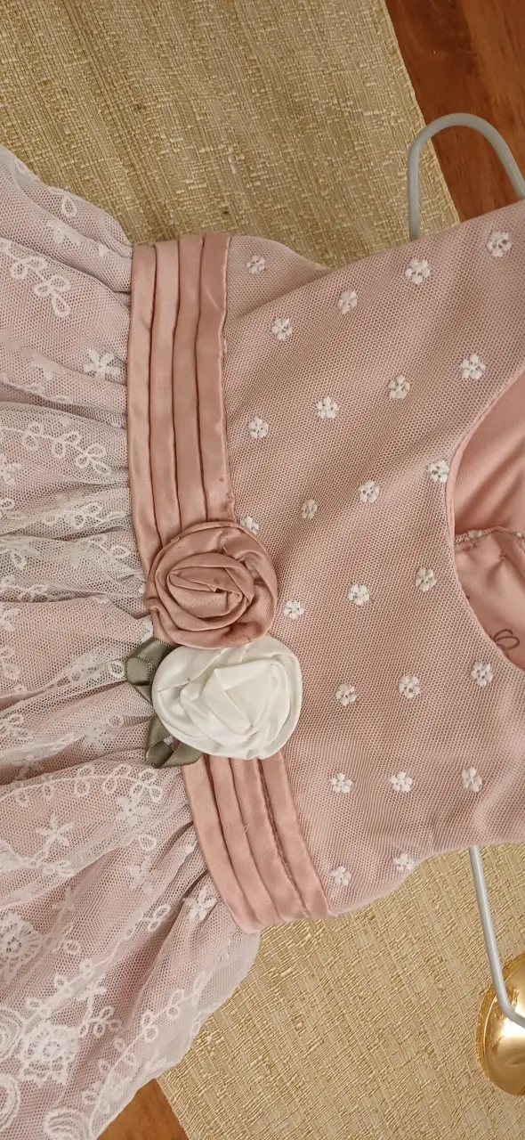 Vestido de encaje para niña color rosa - 3