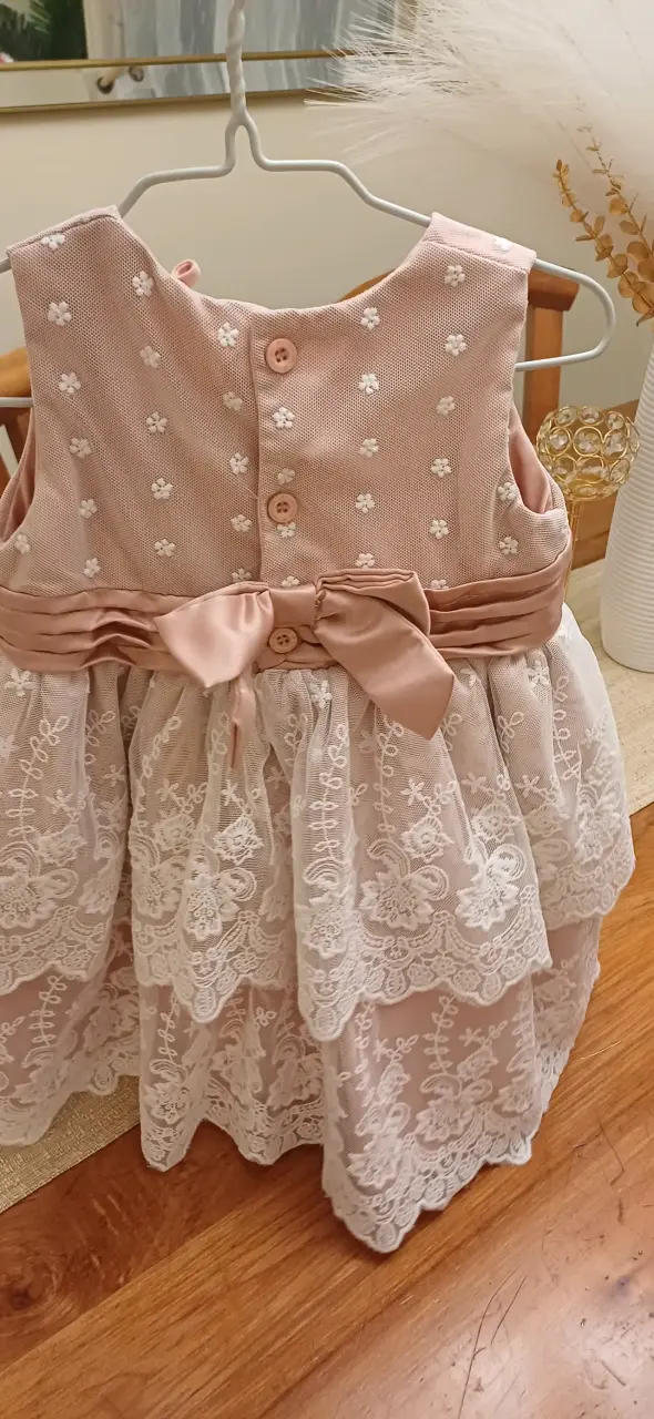 Vestido de encaje para niña color rosa - 4