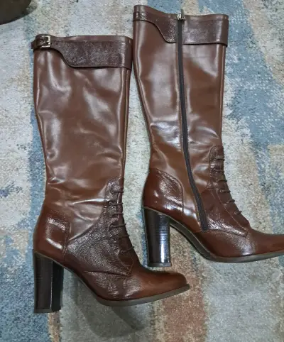 Botas de cuero marrón El Taqueral talla 36 - miniatura 2