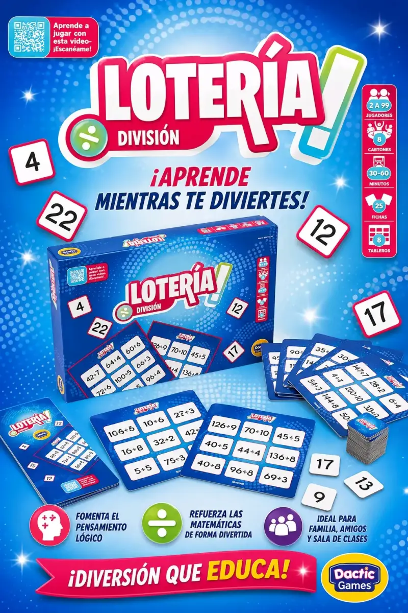Juego educativo Lotería División Dactic Games