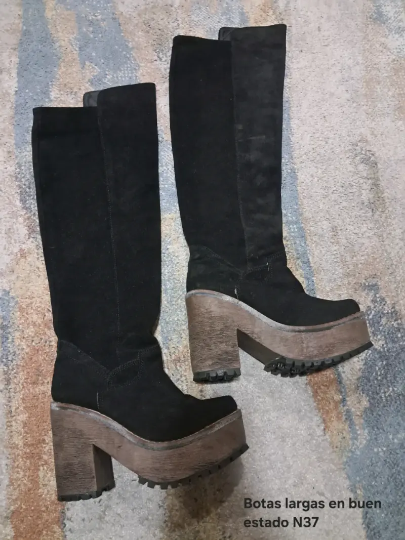 Botas negras de plataforma alta - 2