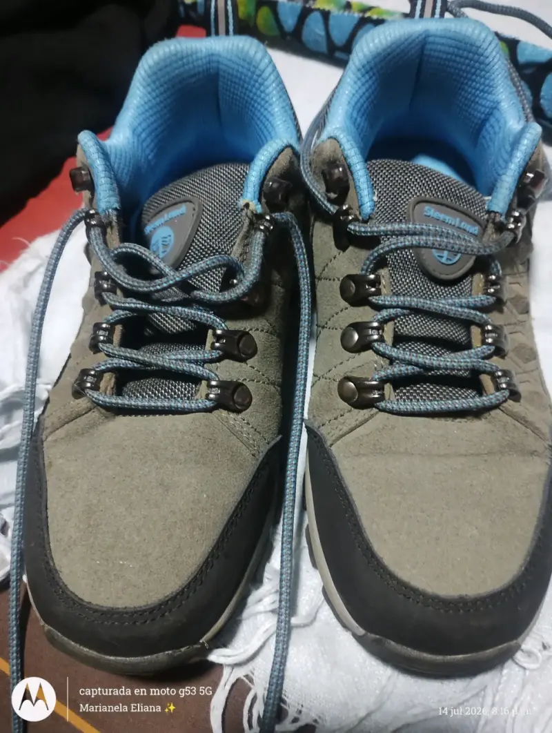 Zapatillas de trekking Sleep Land gris y azul - 1