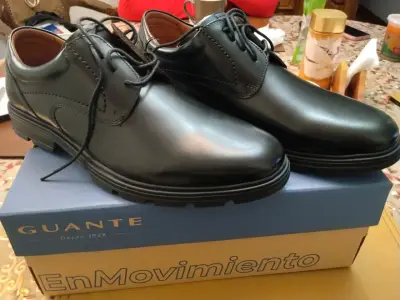 Zapatos formales Guante negros de cuero - miniatura 1
