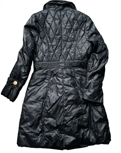 Parka acolchada negra con botones dorados - miniatura 2