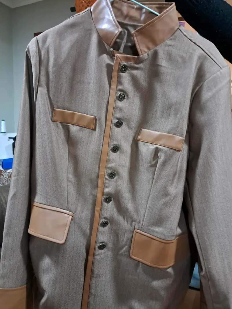 Chaqueta vintage estilo francés caqui - 3