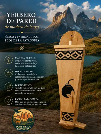 Porta yerba mate de (LENGA) - miniatura 1