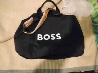 Bolso deportivo Boss negro con asas - miniatura 2