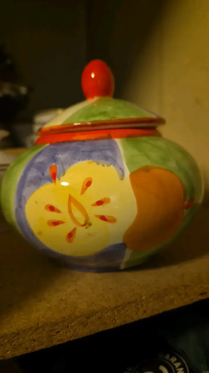 Azucarero de cerámica pintado a mano - 4