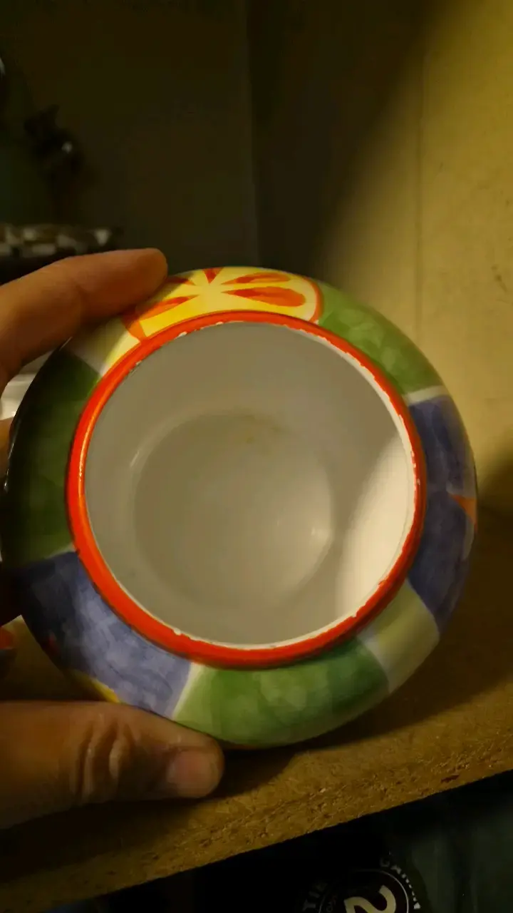 Azucarero de cerámica pintado a mano - 5
