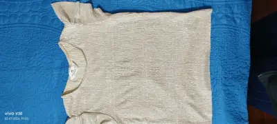 Blusa dorada plisada H&M para mujer - miniatura 1