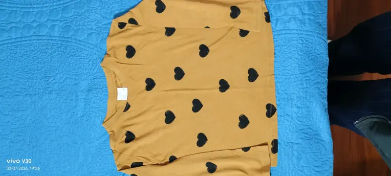 Blusa dorada plisada H&M para mujer - 5