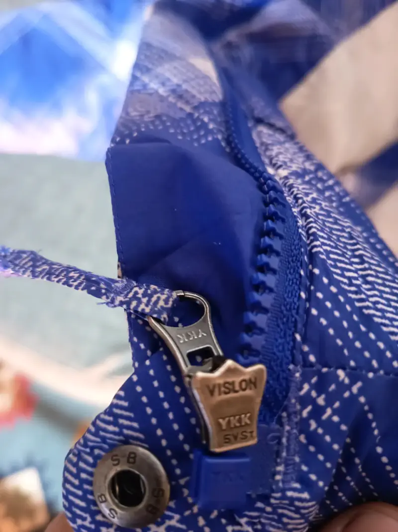 Chaqueta Columbia azul a cuadros para invierno - 3